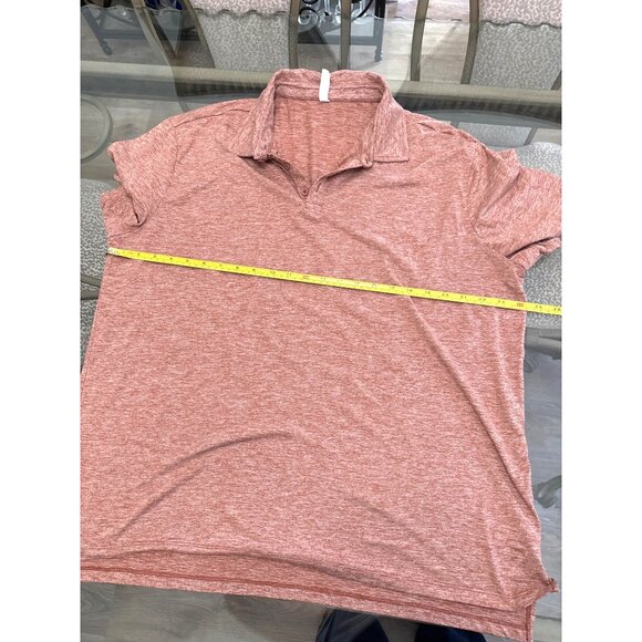 Stylus Mens XL Heathered Rust Short Sleeve Polo Shirt 92% Polyester 8% Spandex L - Picture 6 of 7